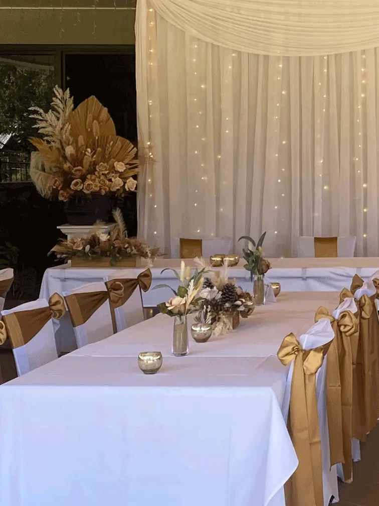 A function table set at Moore Park Beach Tavern